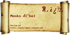 Mesko Ábel névjegykártya