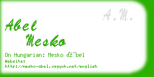 abel mesko business card